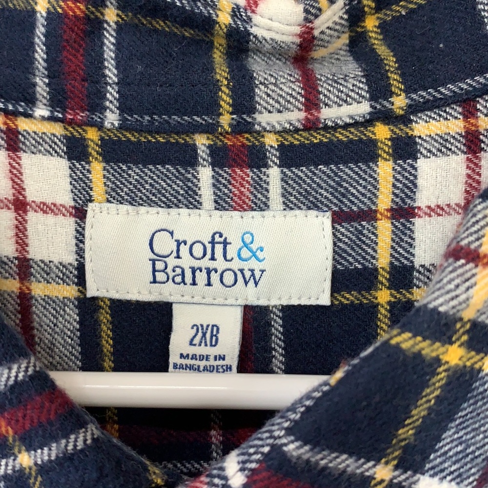 Sz2X Croft & Barrow Soft Flannel Button Down - Picture 7 of 8